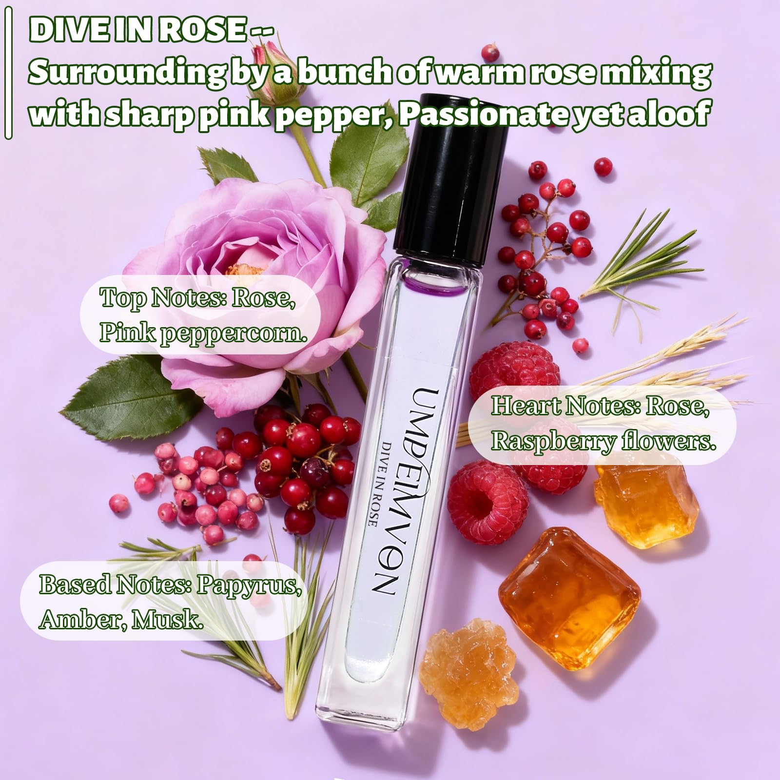 Umpeimvon Marshmallow Blush Perfume Oils for Women | Roll-On, Travel Size 0.33 fl oz