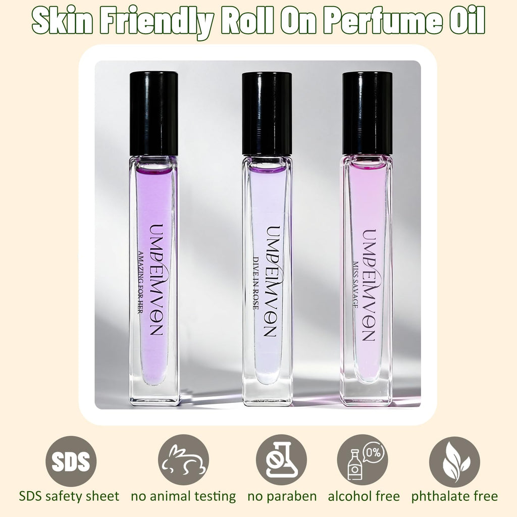 Umpeimvon Marshmallow Blush Perfume Oils for Women | Roll-On, Travel Size 0.33 fl oz