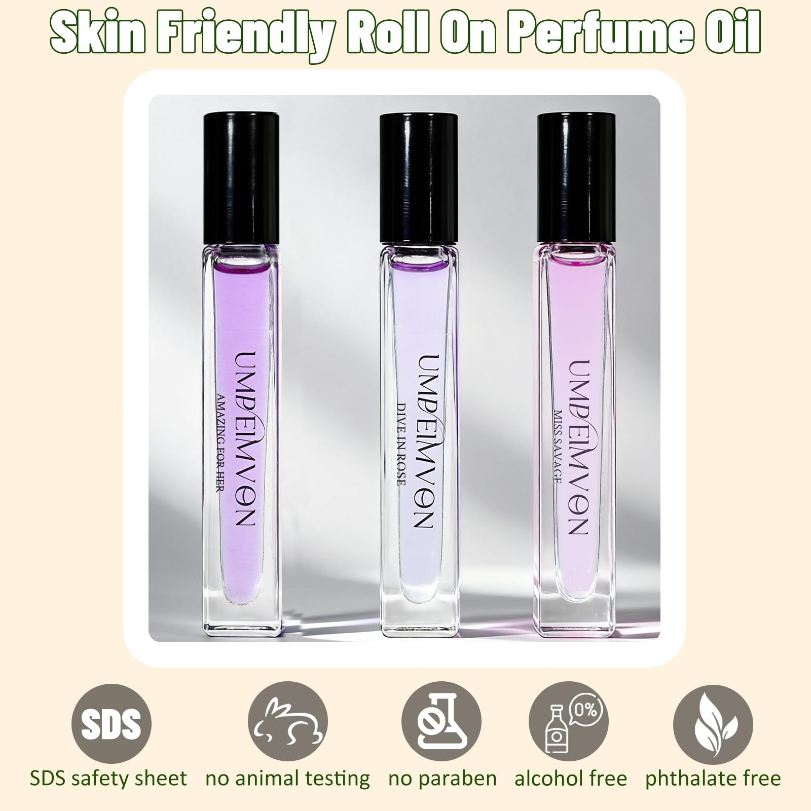Umpeimvon Marshmallow Blush Perfume Oils for Women | Roll-On, Travel Size 0.33 fl oz
