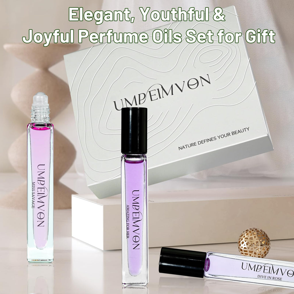 Umpeimvon Marshmallow Blush Perfume Oils for Women | Roll-On, Travel Size 0.33 fl oz