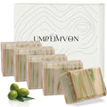 Umpeimvon 5 Pack Olive Oil Soap Bar – 80% Olive Oil, 20% Laurel, Cold-Pressed & Fragrance-Free