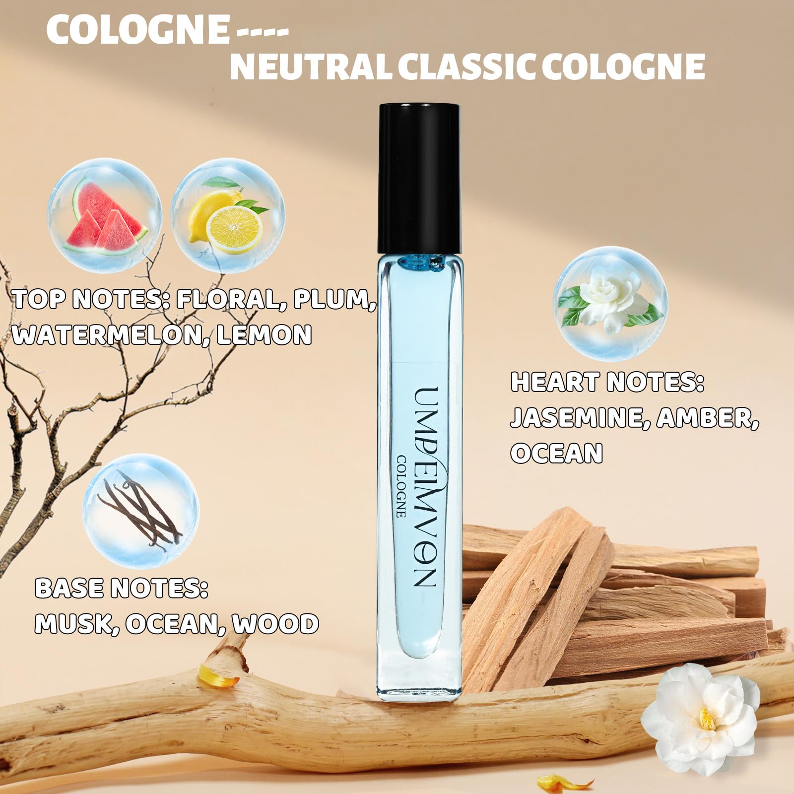 Umpeimvon Roll-On Perfume Oils for Women – Long-Lasting Fragrance, 3-Pack Travel Size 0.33 fl oz