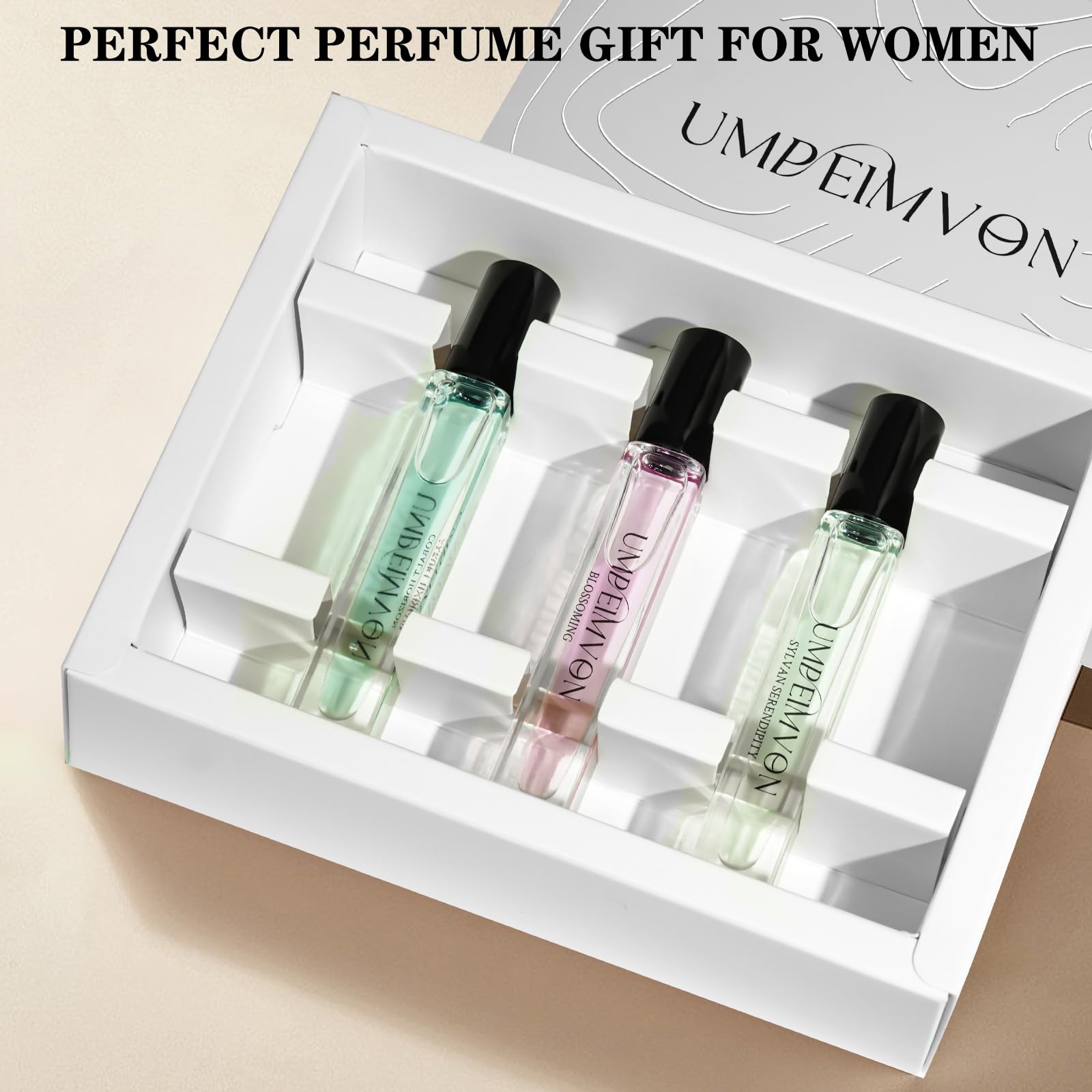 Umpeimvon Perfume Oil Roll-On Gift Set – Unisex Scent Trio, Travel-Size 0.33 fl oz Each