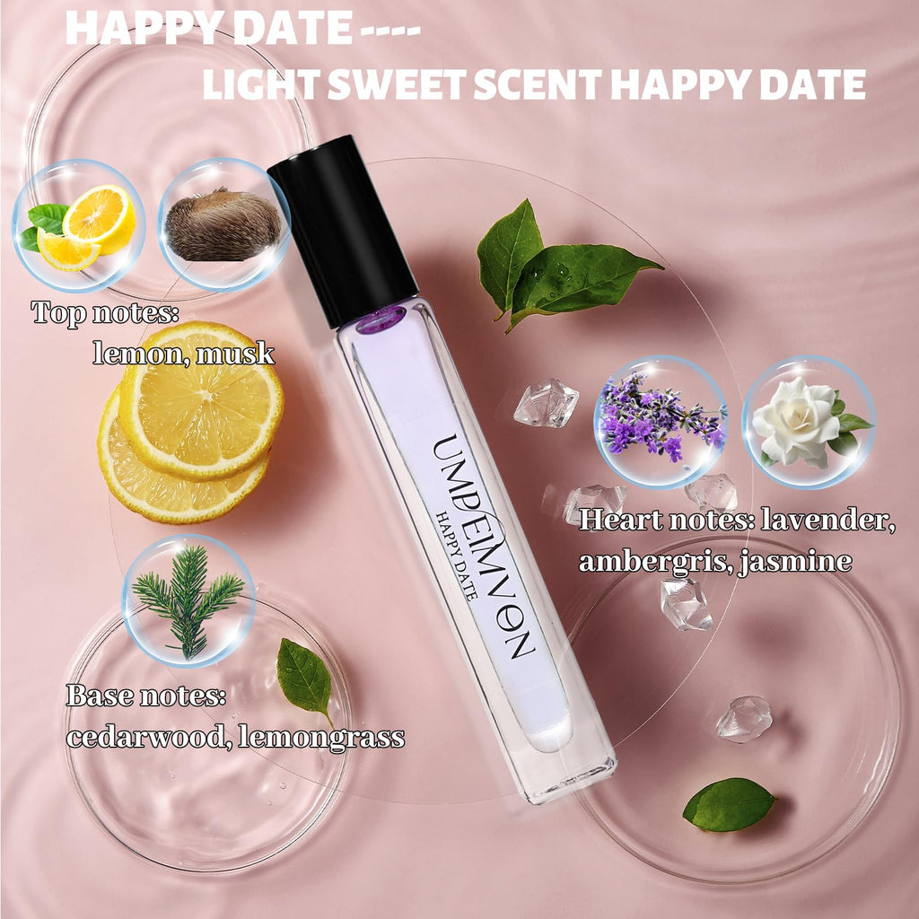 Umpeimvon Roll-On Perfume Oils for Women – Long-Lasting Fragrance, 3-Pack Travel Size 0.33 fl oz