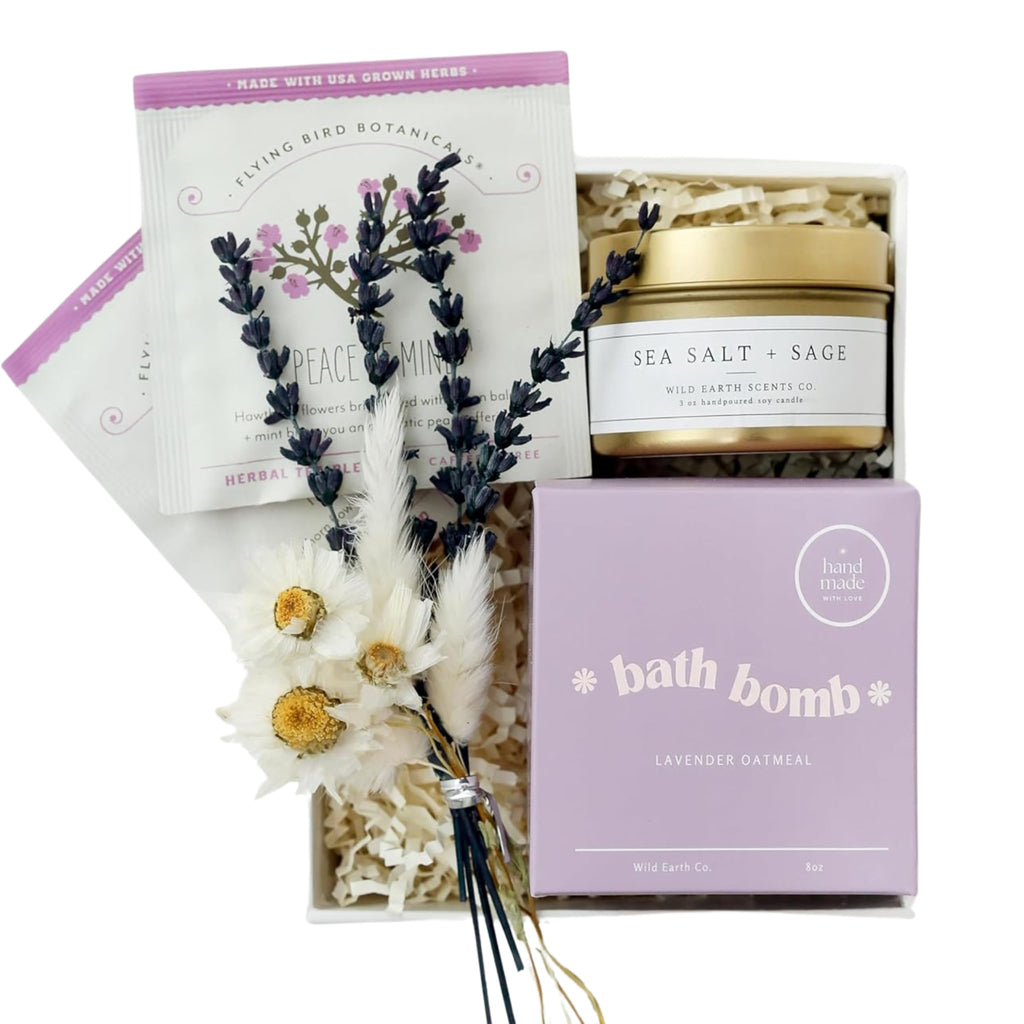 Unboxme Gifts Mini Lavender Spa Gift Set | Relaxation Gift Basket