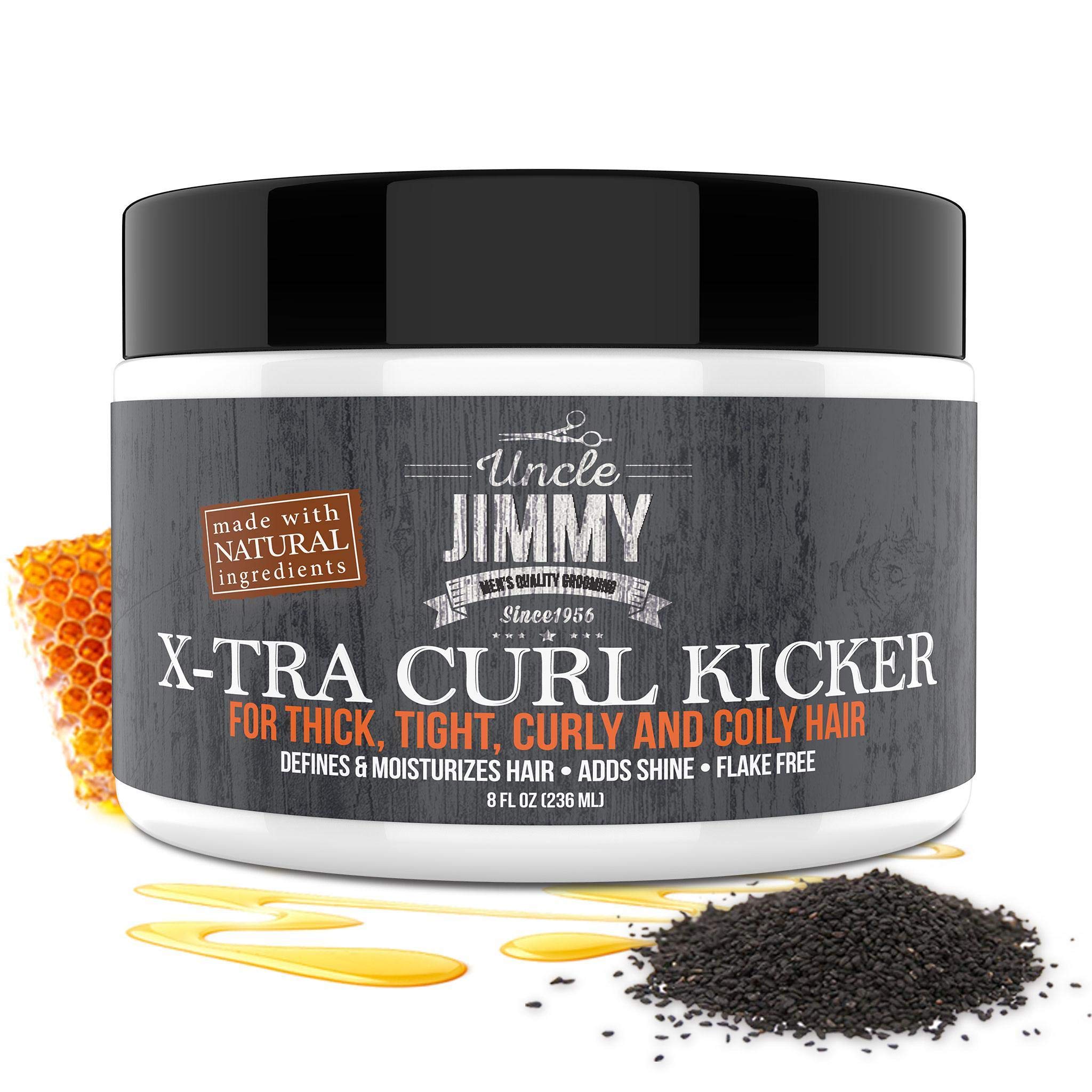 Uncle Jimmy X-TRA Curl-Kicker | Curl Enhancer & Moisturizer for Thick, Curly & Frizzy Hair | 8oz
