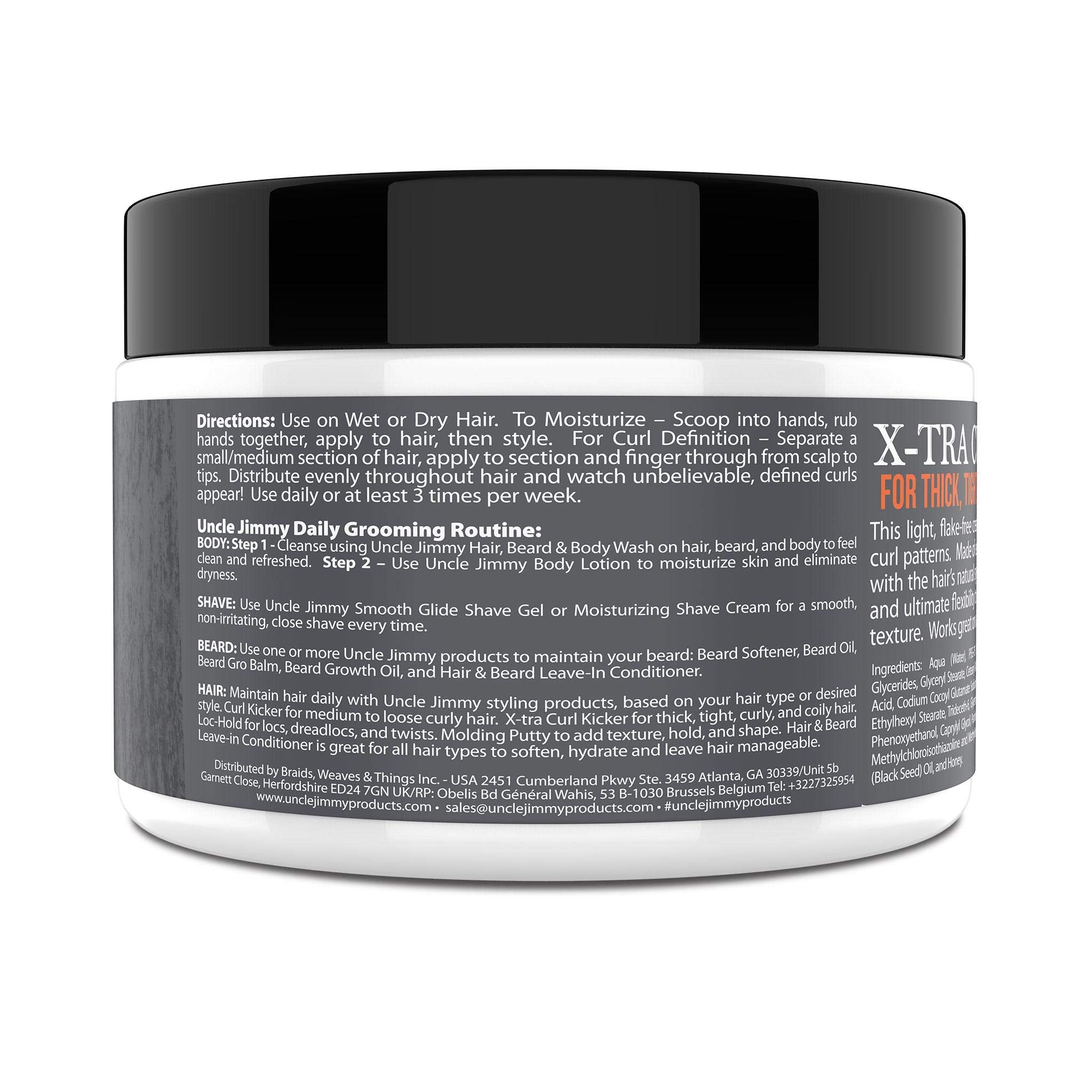 Uncle Jimmy X-TRA Curl-Kicker | Curl Enhancer & Moisturizer for Thick, Curly & Frizzy Hair | 8oz