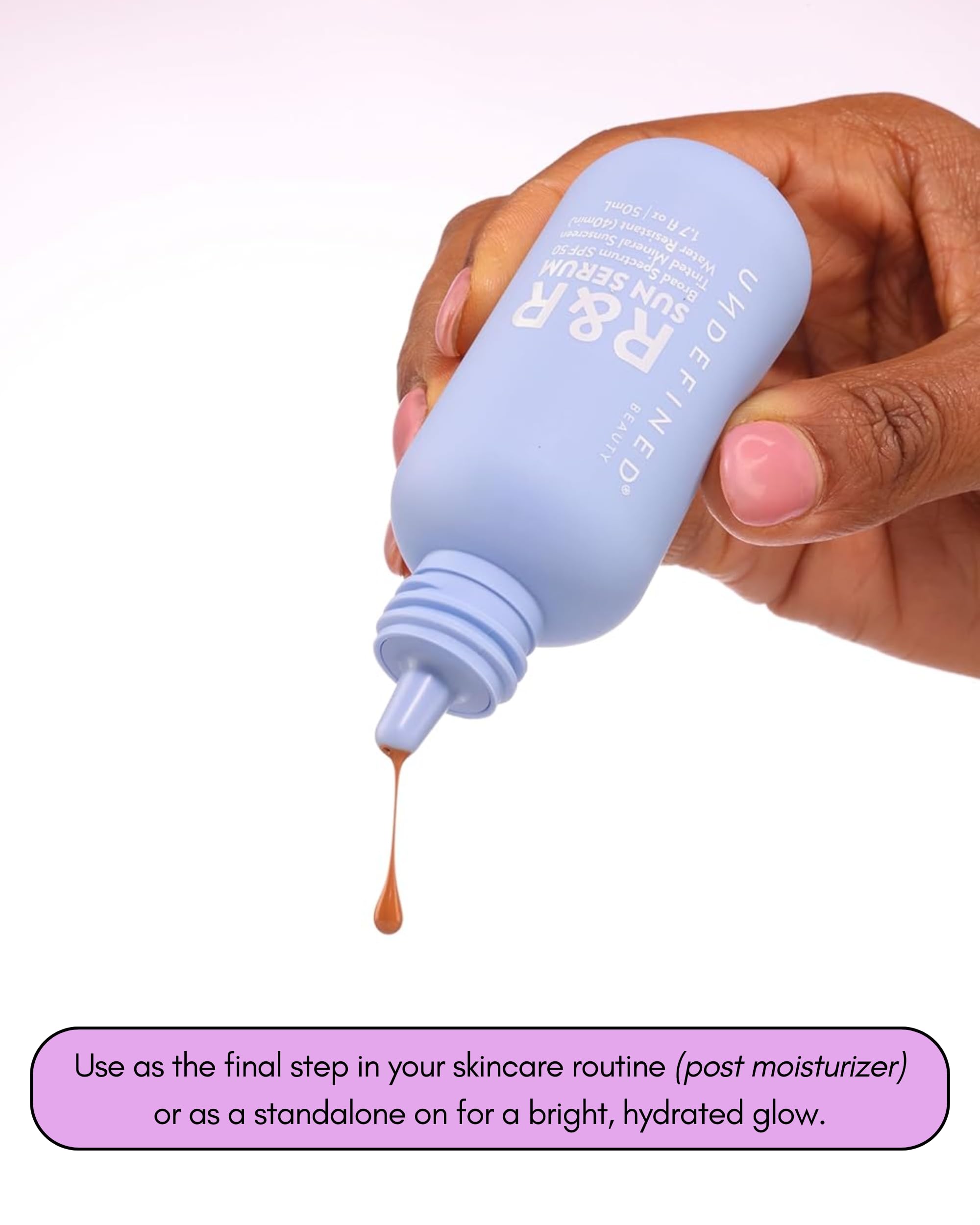 Undefined Beauty R&R Sun Serum SPF 50 PA++++ – Tinted Mineral Sunscreen (Deep Tint)