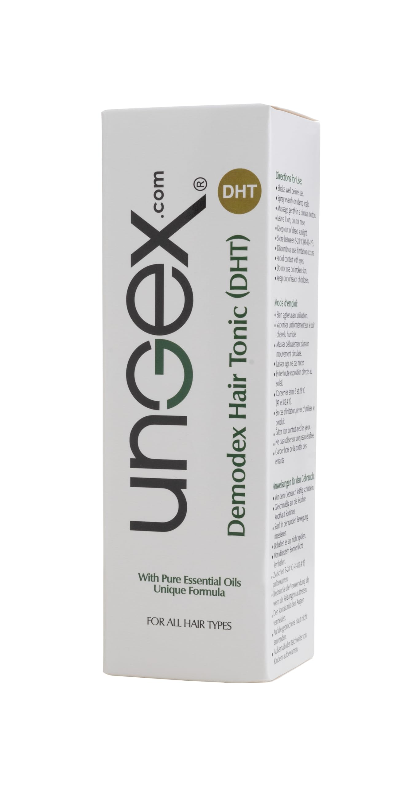 Ungex Demodex Hair Tonic – Herbal Leave-In Spray for Scalp & Hair | Natural Formula | DHT