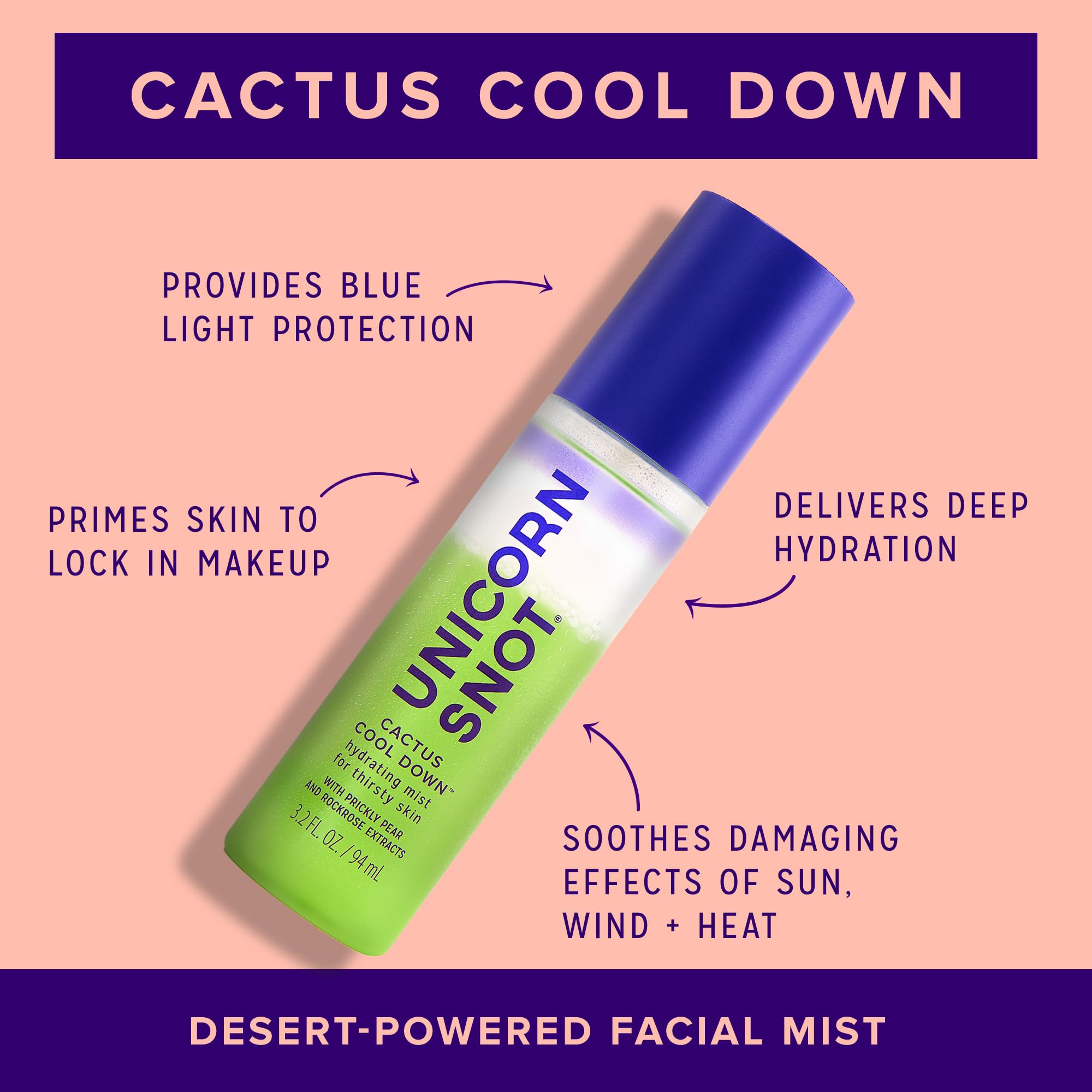 Unicorn Snot Cactus Cool Down After Sun – Hydrating Mist, Primer & Blue Light Shield