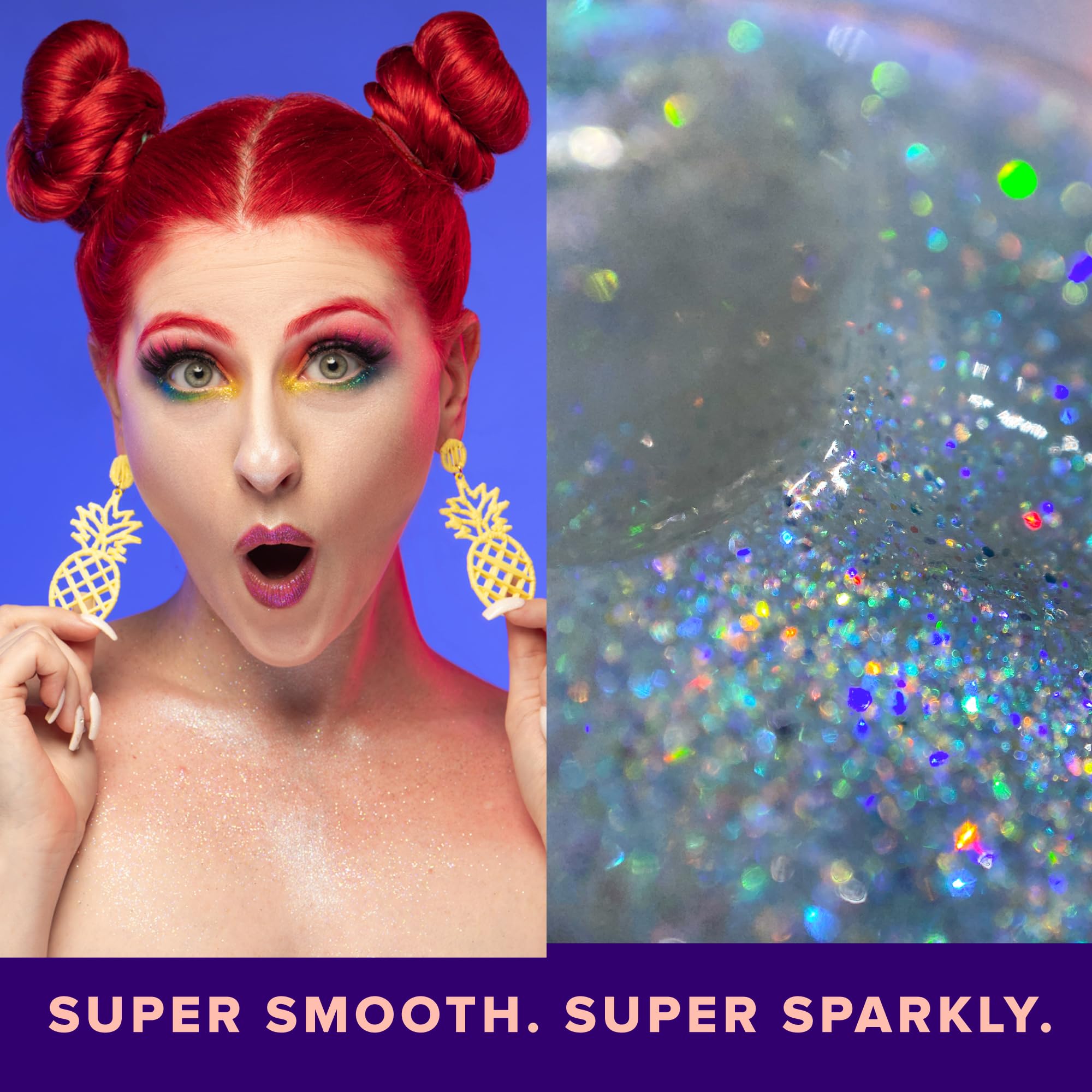 UNICORN SNOT Holographic Glitter Gel — Silver Disco, 1.7 oz (Vegan & Cruelty-Free)