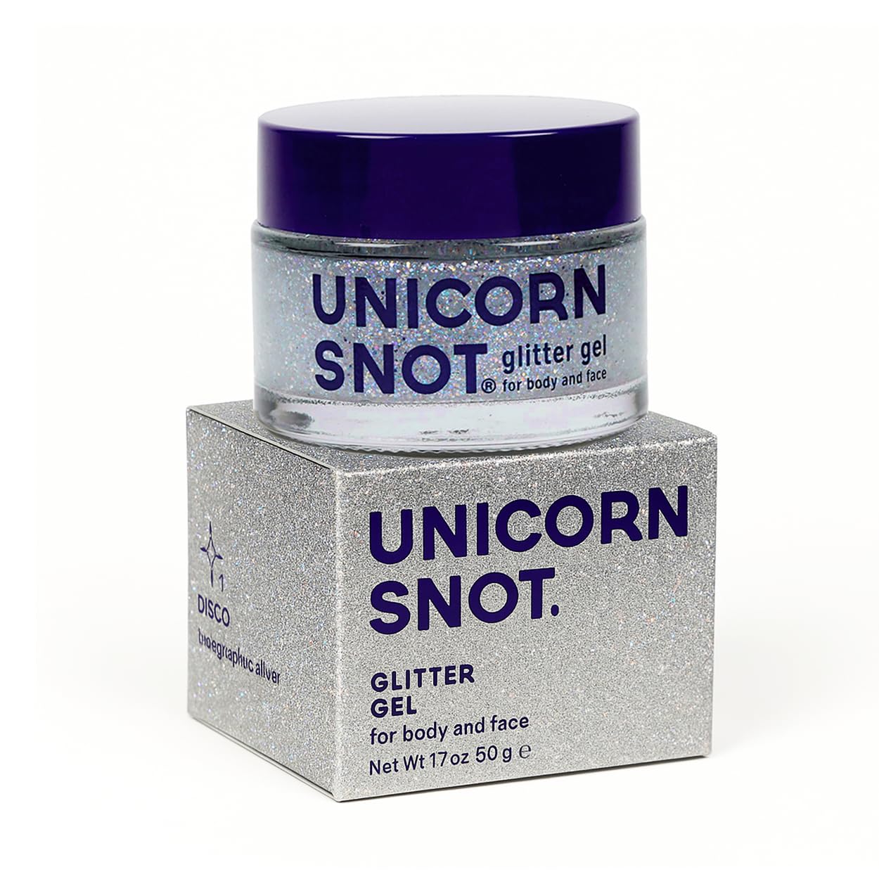 UNICORN SNOT Holographic Glitter Gel — Silver Disco, 1.7 oz (Vegan & Cruelty-Free)