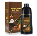 UniNestia Chestnut Brown Hair Dye Shampoo 3-in-1 – Quick Semi-Permanent Gray Coverage