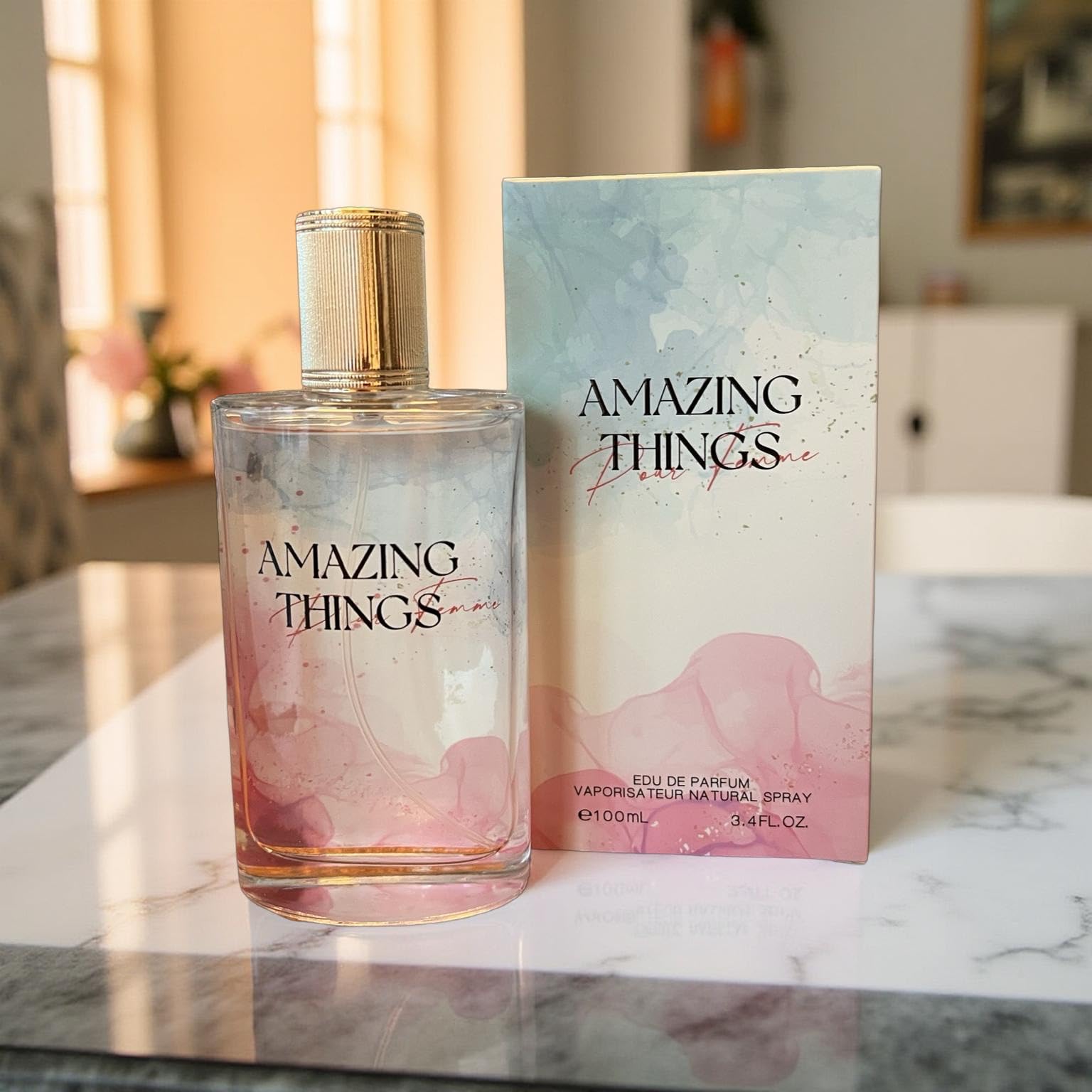 United Scents Amazing Things Pour Femme Eau de Parfum – Grapefruit, Suede & Pink Pepper, 100 ml