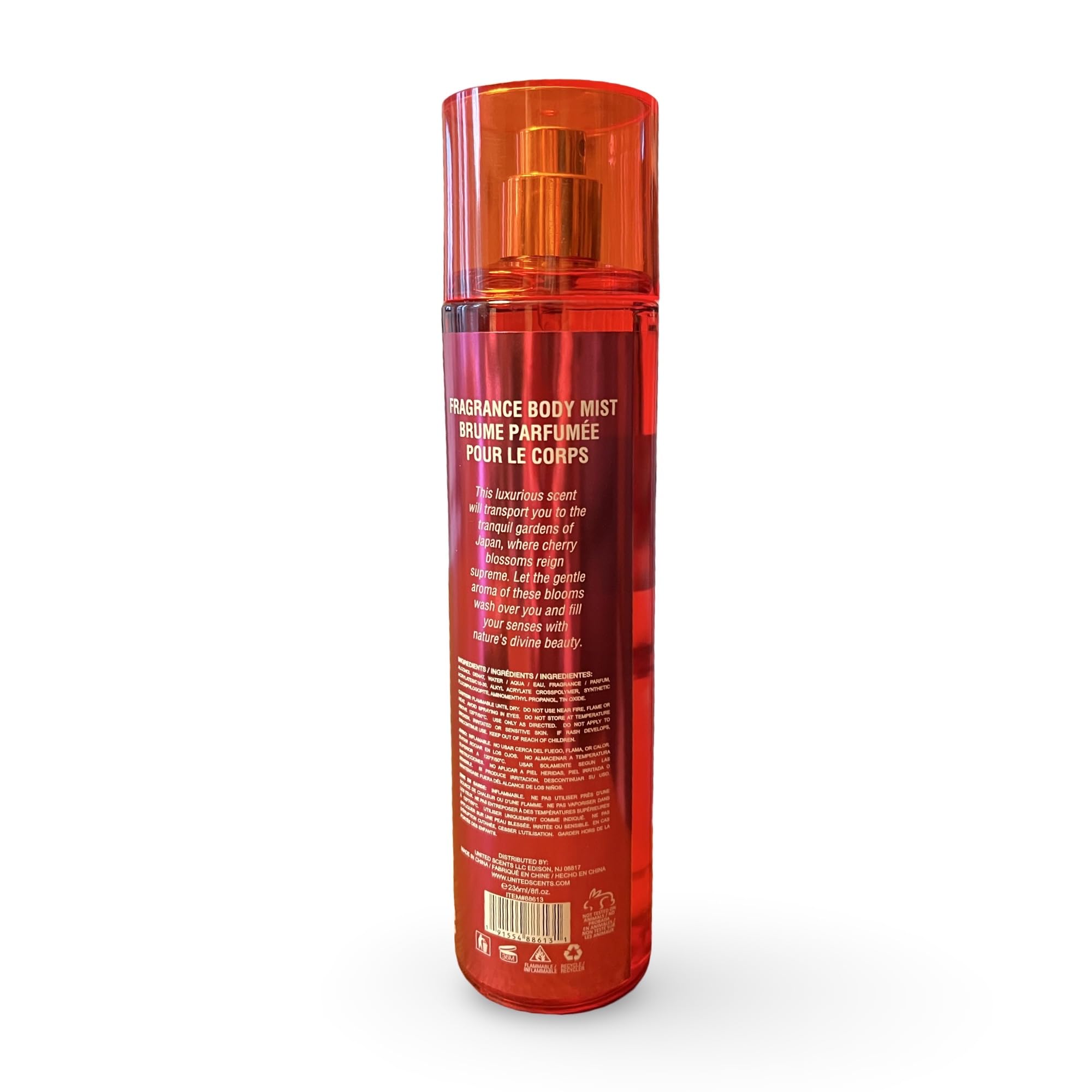 United Scents Oriental Cherry Blossom Fragrance Body Mist – 8 fl oz
