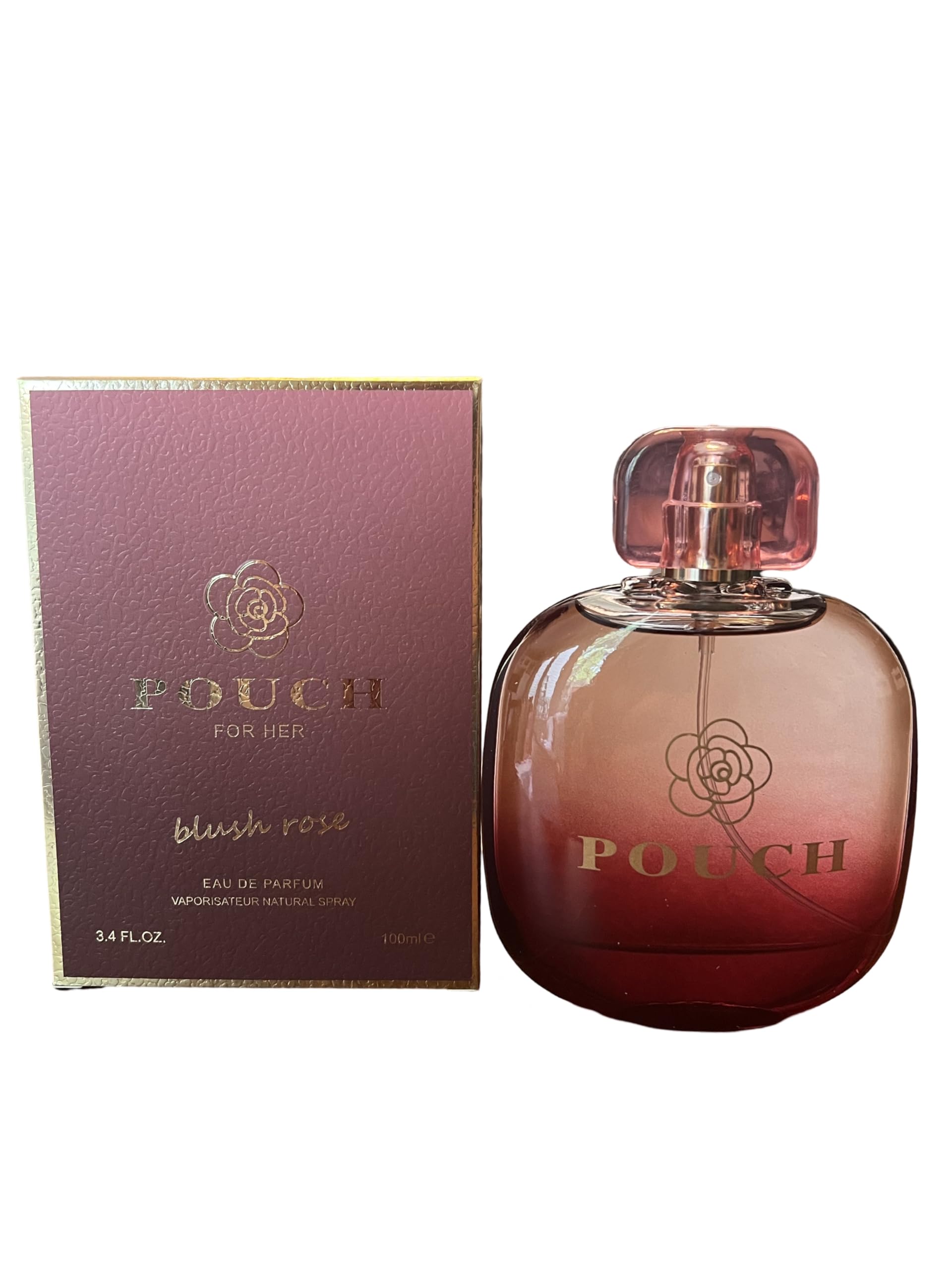 United Scents Pouch Blush Rose For Her Eau de Parfum – 3.4 Fl Oz | Bergamot, Red Currant & Rose