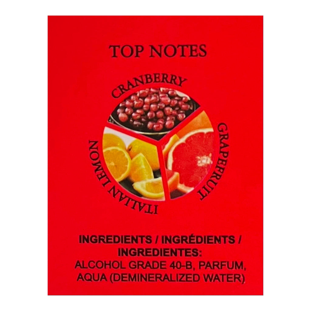 United Scents Red Intense Eau de Parfum for Men – 3.4 Fl Oz | Cranberry, Grapefruit & Italian Lemon