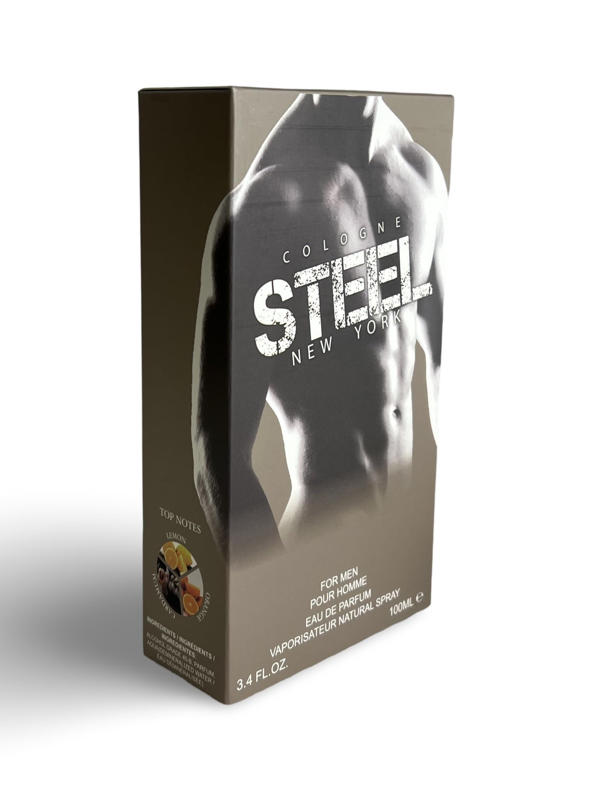 United Scents Steel New York Eau de Parfum for Men – 3.4 Fl Oz