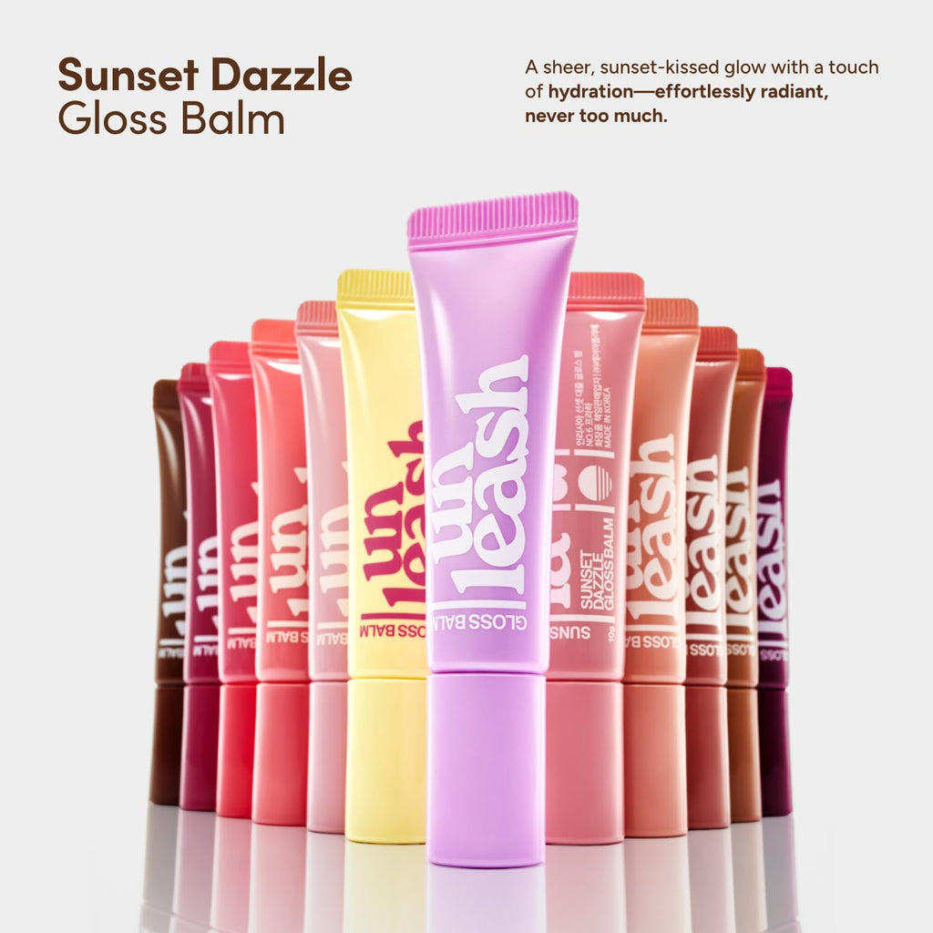 UNLEASHIA Sunset Dazzle Gloss Balm – Hydrating Lip Gloss No.1 Malibu