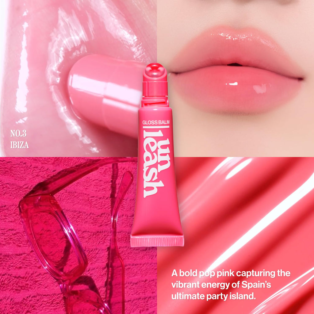 UNLEASHIA Sunset Dazzle Gloss Balm No.3 Ibiza – Hydrating Lip Gloss