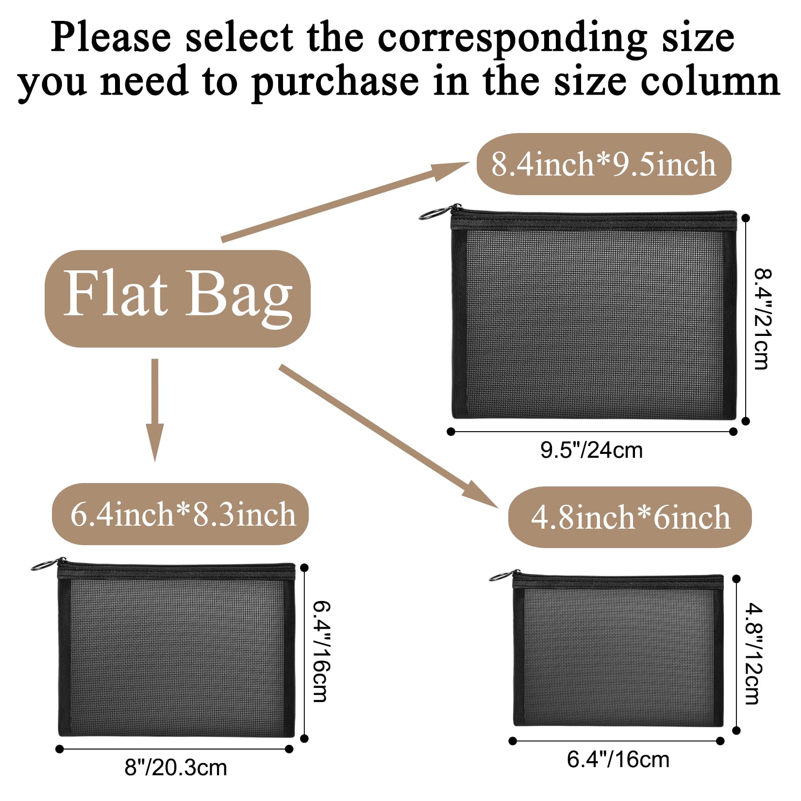 Unoutur 20 Pieces Mesh Pouch Set – Transparent Travel Makeup Bags with Zipper