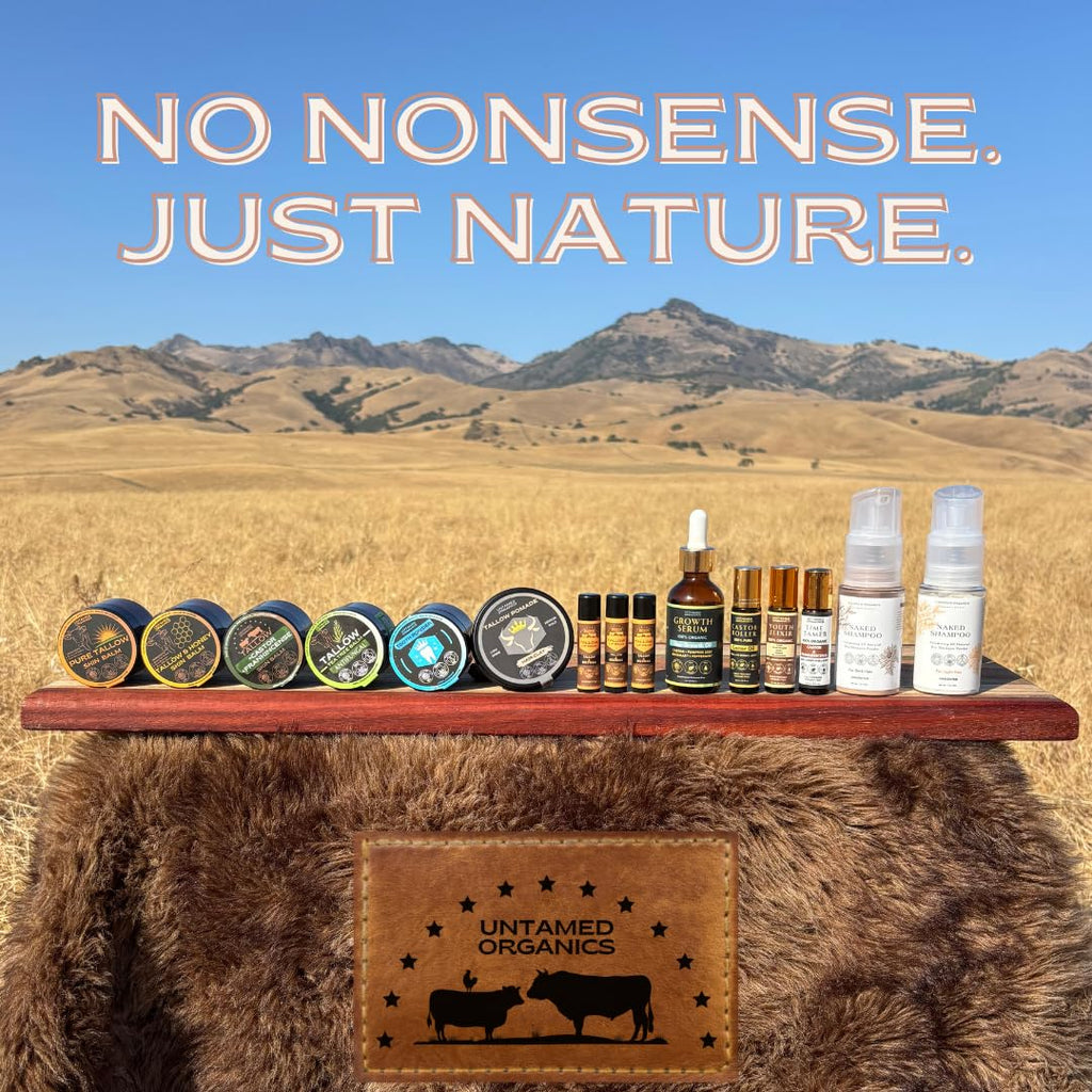 Untamed Organics Tallow Hair Clay | Medium Hold, Natural Finish | Grass-Fed Tallow Pomade | 2 FL. OZ.