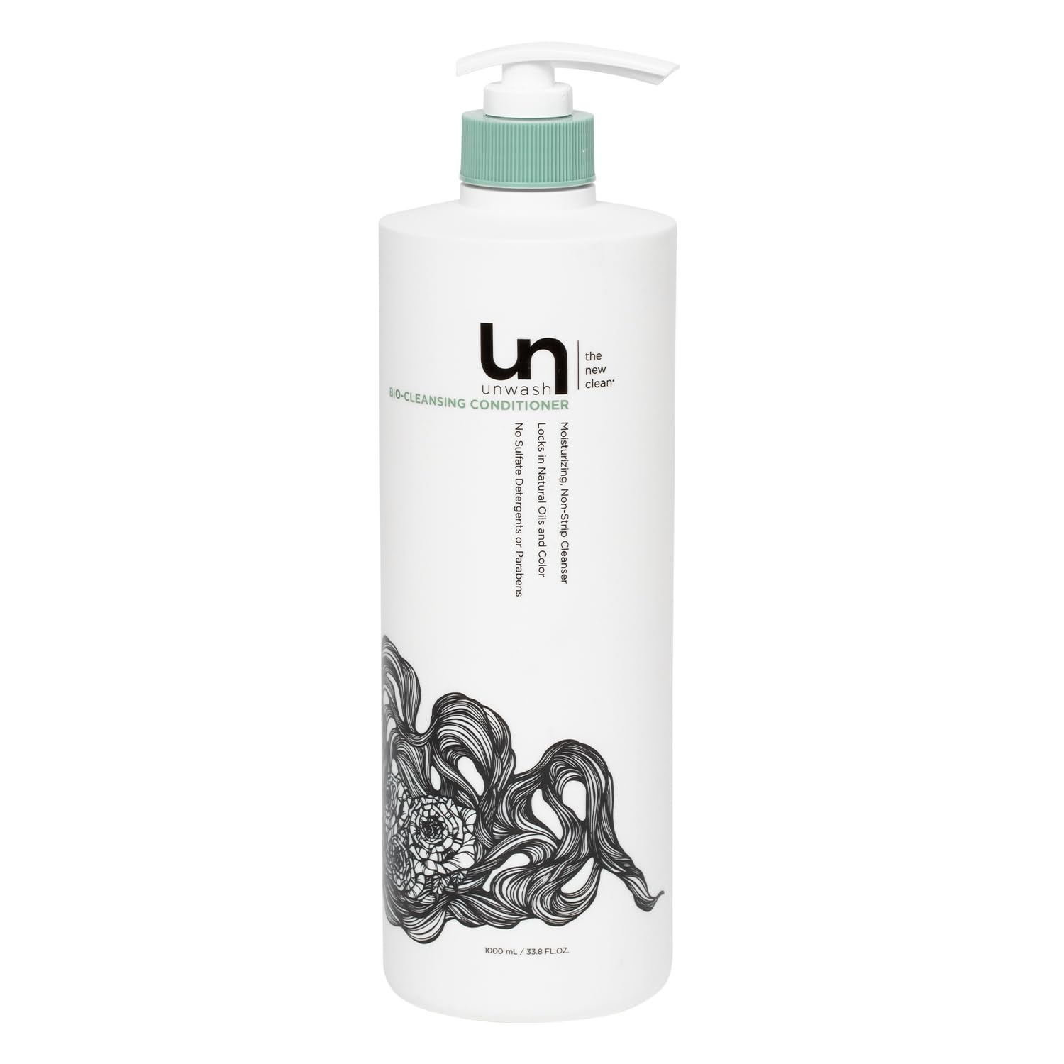 Unwash Bio-Cleansing Conditioner – Gentle Hydrating Co-Wash for Curly & Dry Hair, 33.8 fl oz
