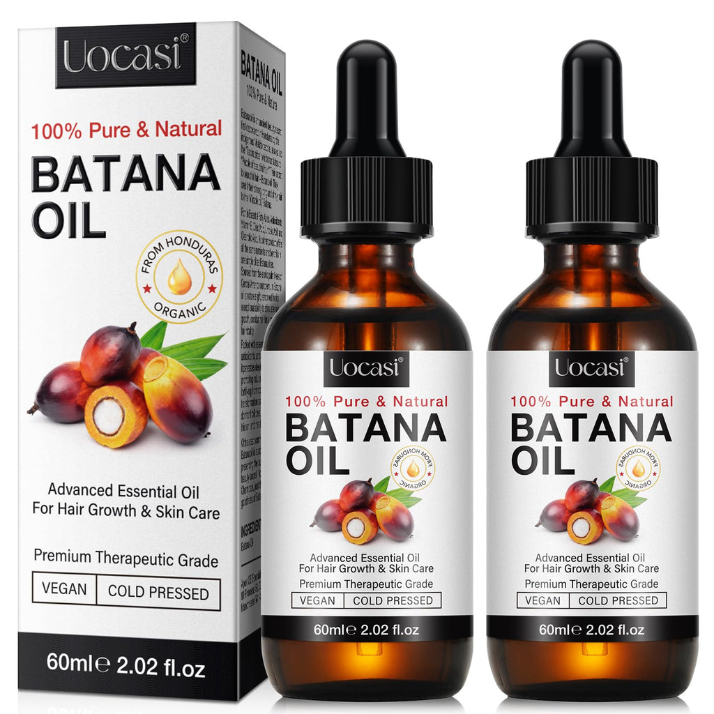 Uocasi Pure Batana Oil for Hair Growth – 2-Pack, Unrefined, 4.04 oz