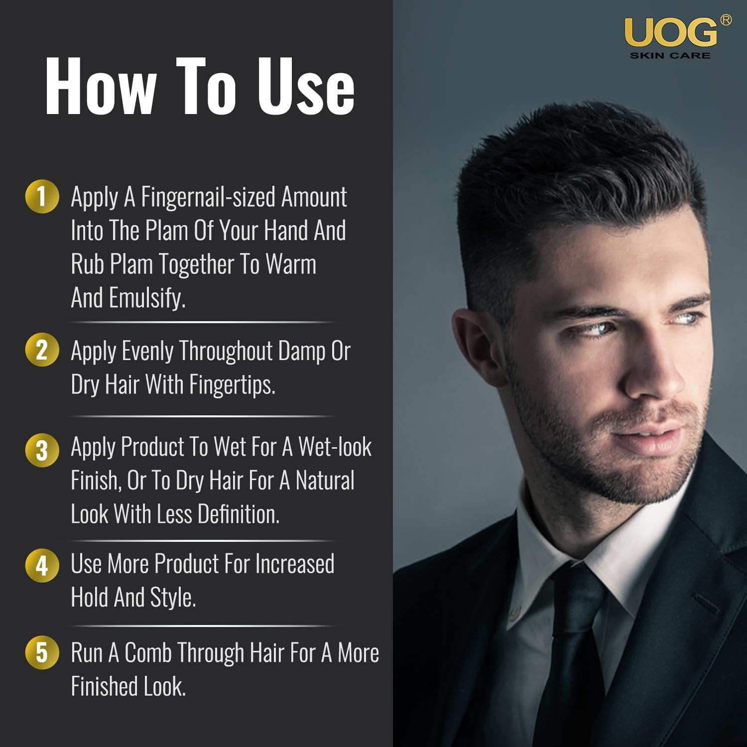 UOG United One Hair Styling Clay – High Hold, Matte Finish, Wash-Out