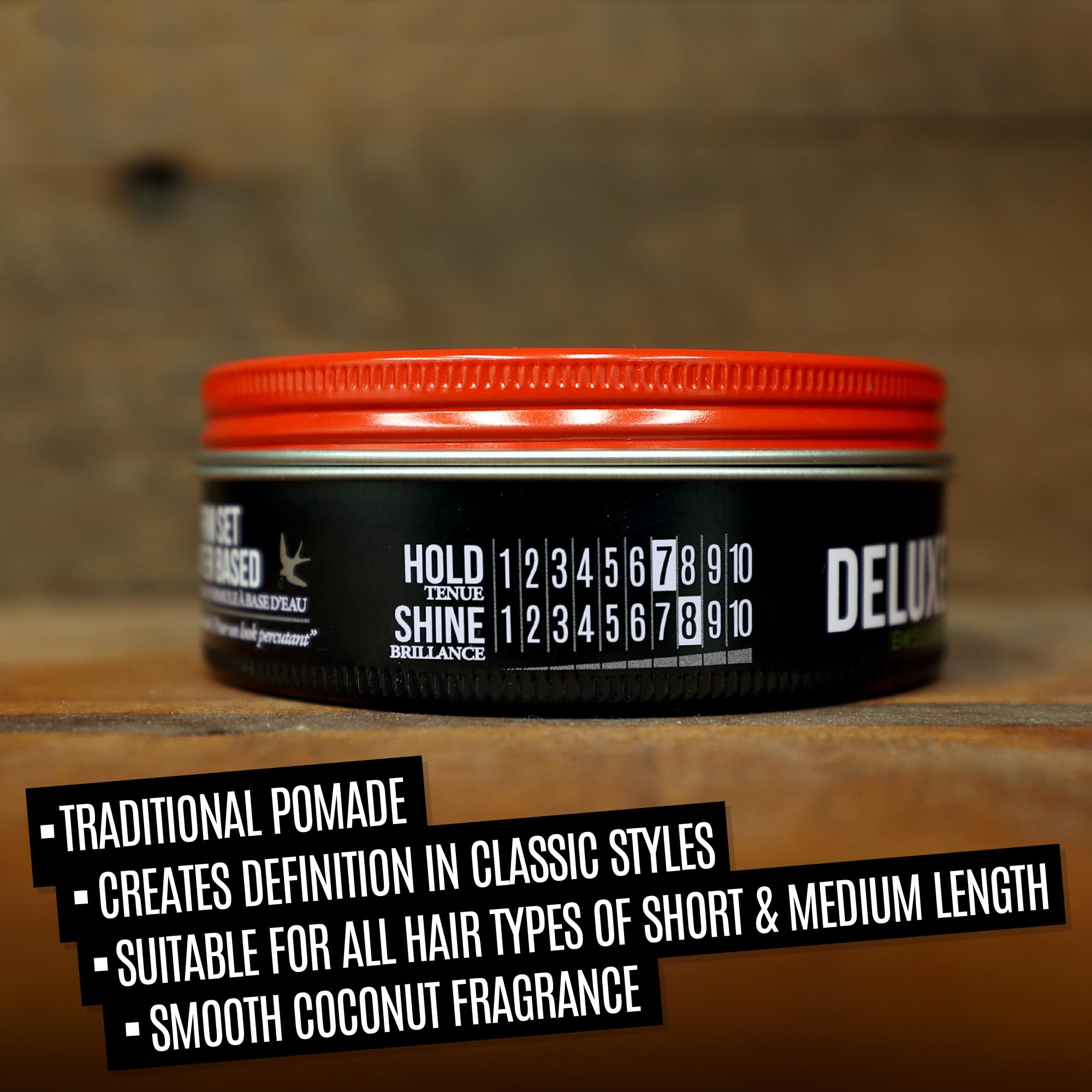 Uppercut Deluxe Barbers Collection Deluxe Pomade – Strong Hold, High Shine, Water-Based