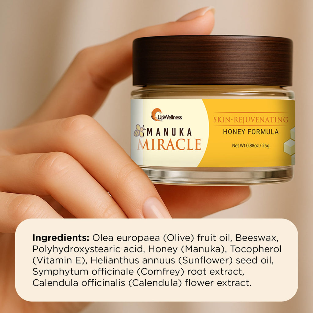 UpWellness Manuka Miracle – 100% Natural Manuka Honey Lotion for Smooth, Radiant Skin | Physician-Formulated
