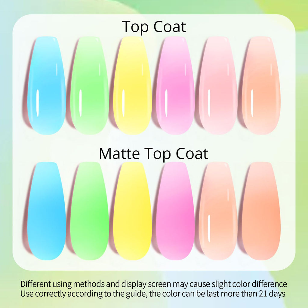 UR SUGAR Neon Extension Gel Set – 6 Colors for Quick, At-Home Nail Extensions