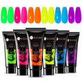 UR SUGAR Neon Poly Extension Gel Set - 6 Colors | Quick Build, Long-Lasting Gel Polish Kit