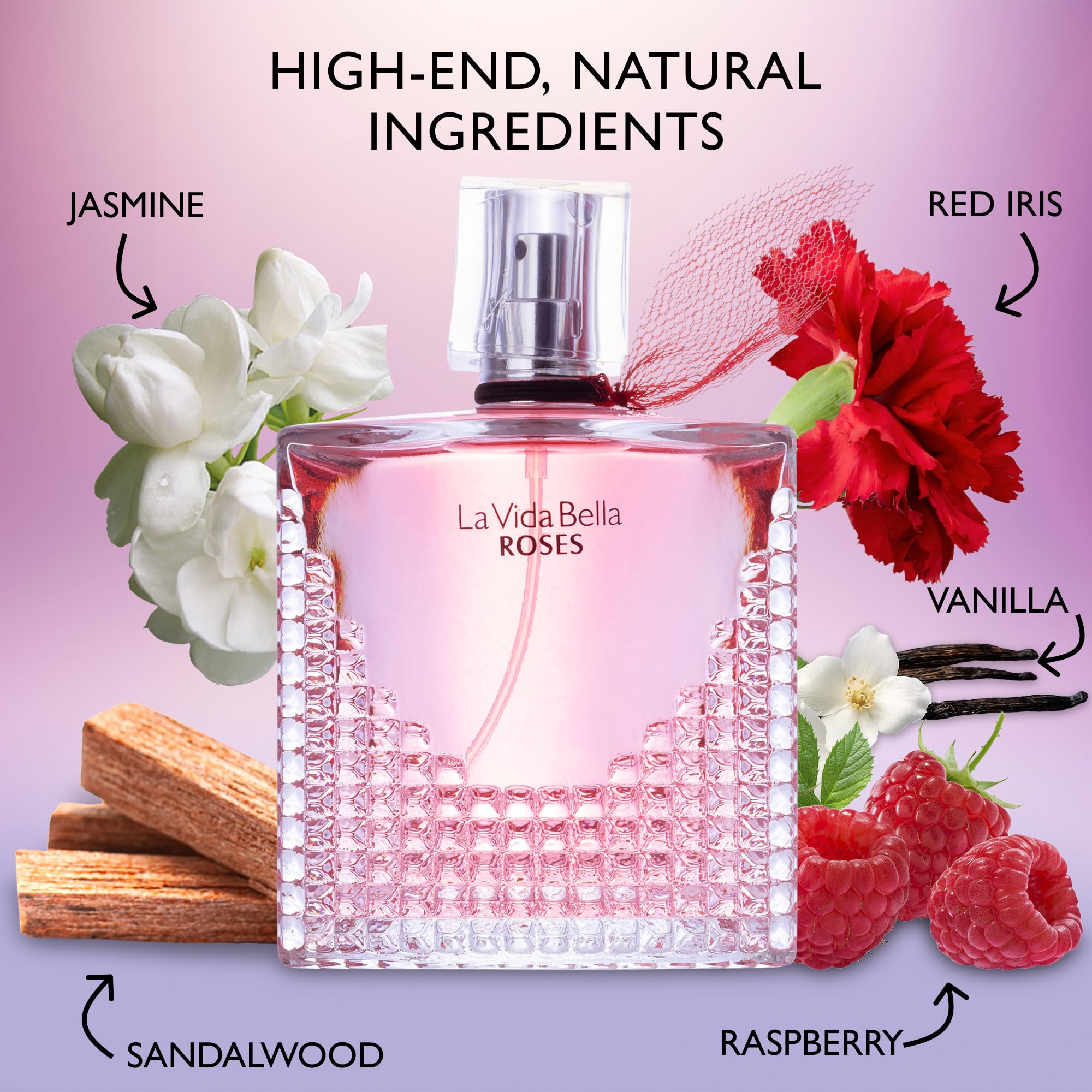 Urban Collection La Vida Bella Roses for Women – Floral Amber Eau de Parfum, 100ml