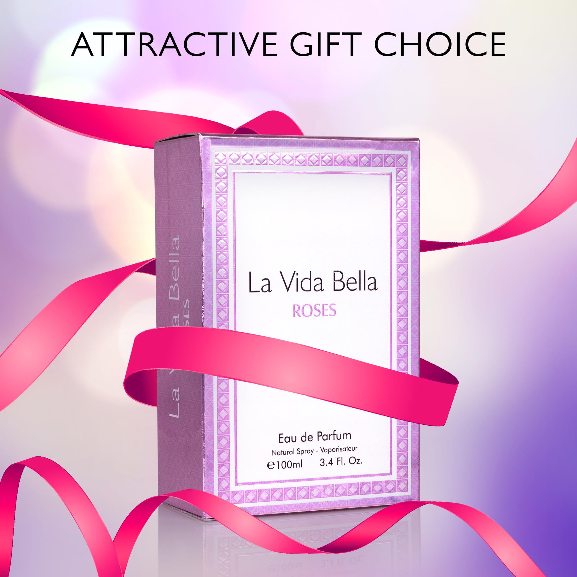 Urban Collection La Vida Bella Roses for Women – Floral Amber Eau de Parfum, 100ml