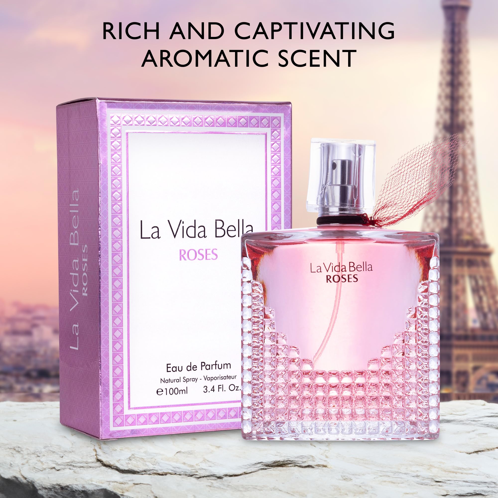 Urban Collection La Vida Bella Roses for Women – Floral Amber Eau de Parfum, 100ml