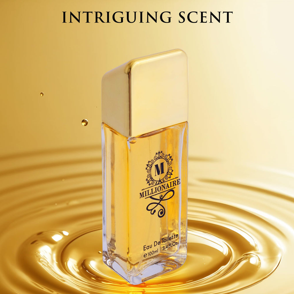 URBAN COLLECTION Millionaire Eau De Toilette for Men – Citrus, Woody & Spicy, 100ml