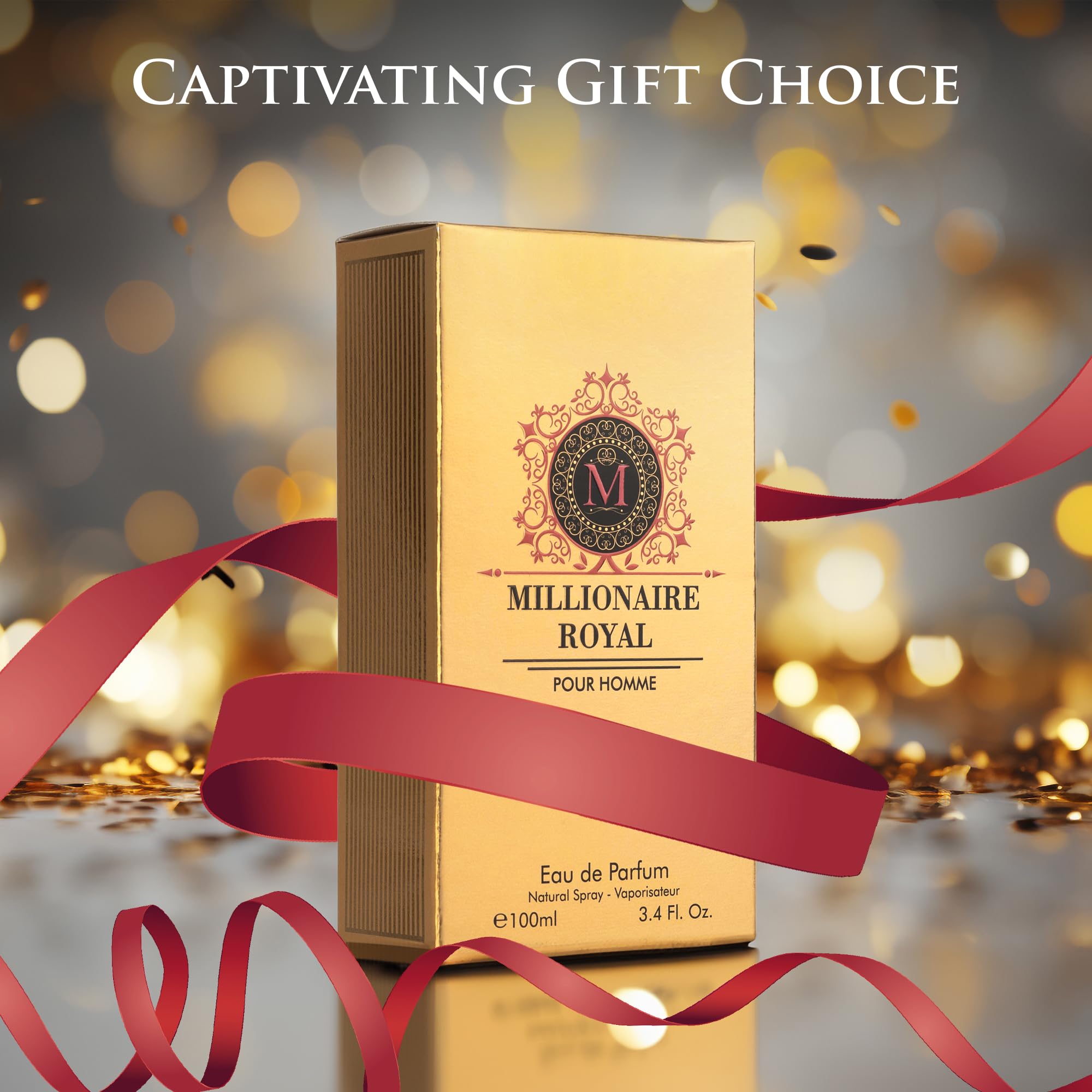 Urban Collection Millionaire Royal for Men – Oriental Fresh Woody Fragrance | 100ml | Paraben-Free, Vegan & Cruelty-Free