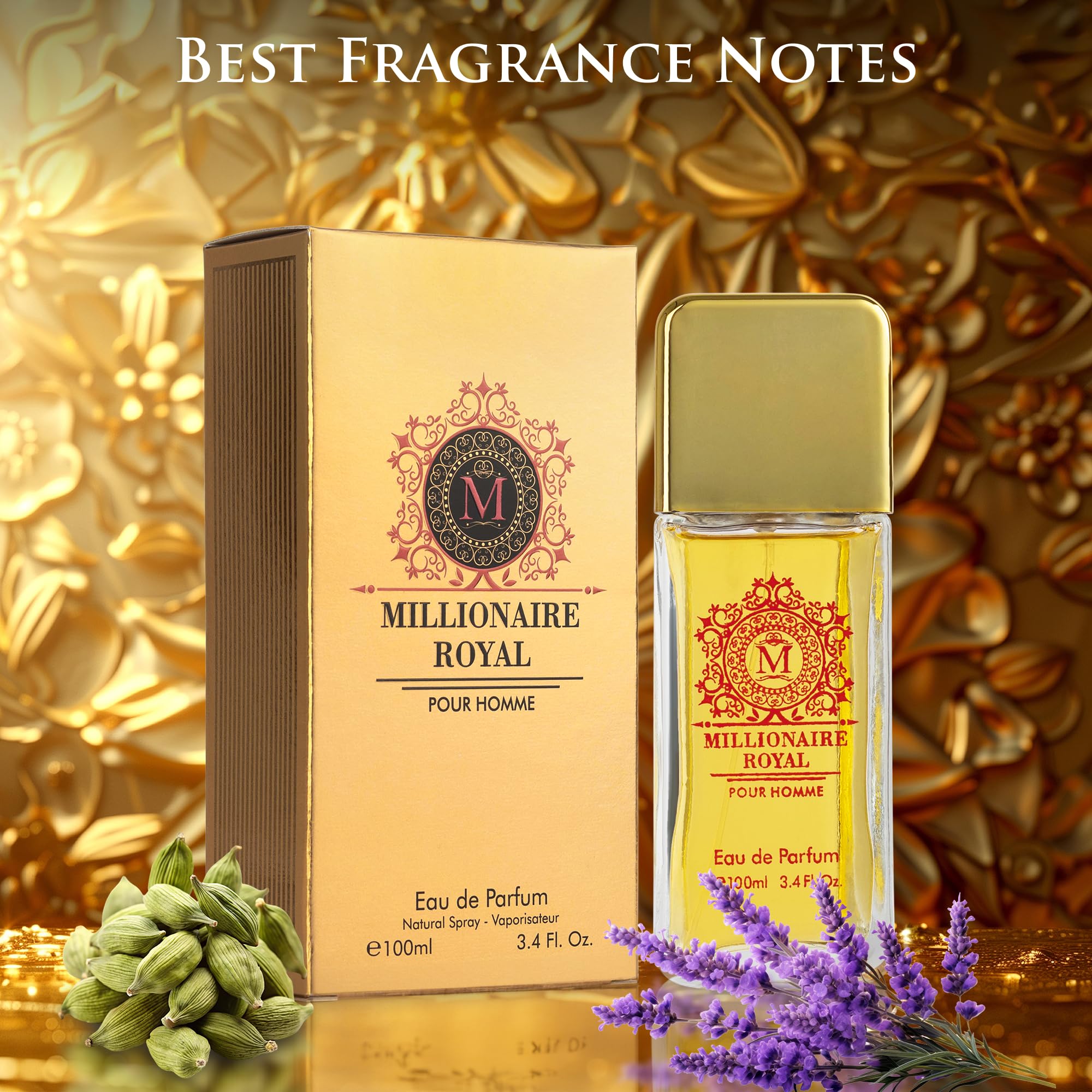 Urban Collection Millionaire Royal for Men – Oriental Fresh Woody Fragrance | 100ml | Paraben-Free, Vegan & Cruelty-Free