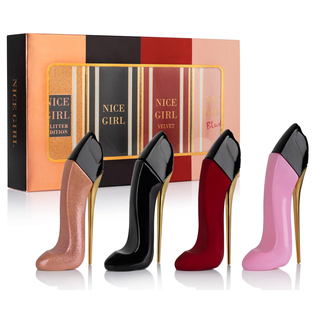 URBAN COLLECTION Nice Girl 4-PC Mini Perfume Gift Set – Travel Size 30ml EDP (Vanilla, Tuberose, Rose)