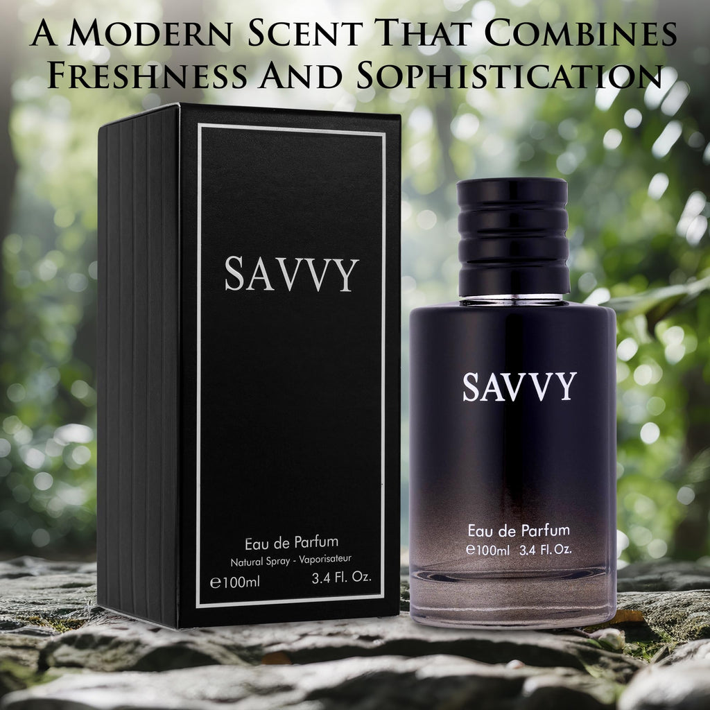 URBAN COLLECTION Savvy for Men Eau de Parfum – Bergamot, Pepper & Vanilla, 100 ml