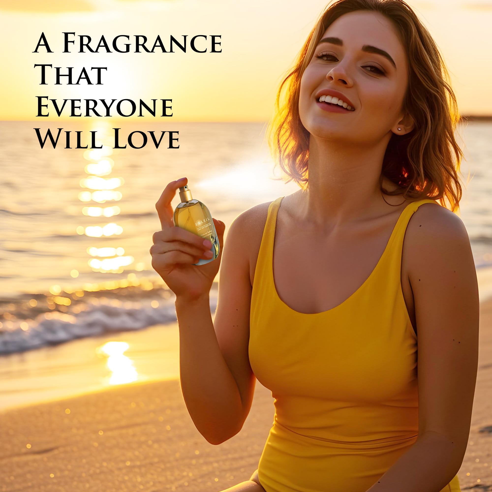 URBAN COLLECTION Soleil for Women Eau De Parfum – Warm Gourmand Notes with Soft Florals and Sandalwood, Paraben-Free 100ml