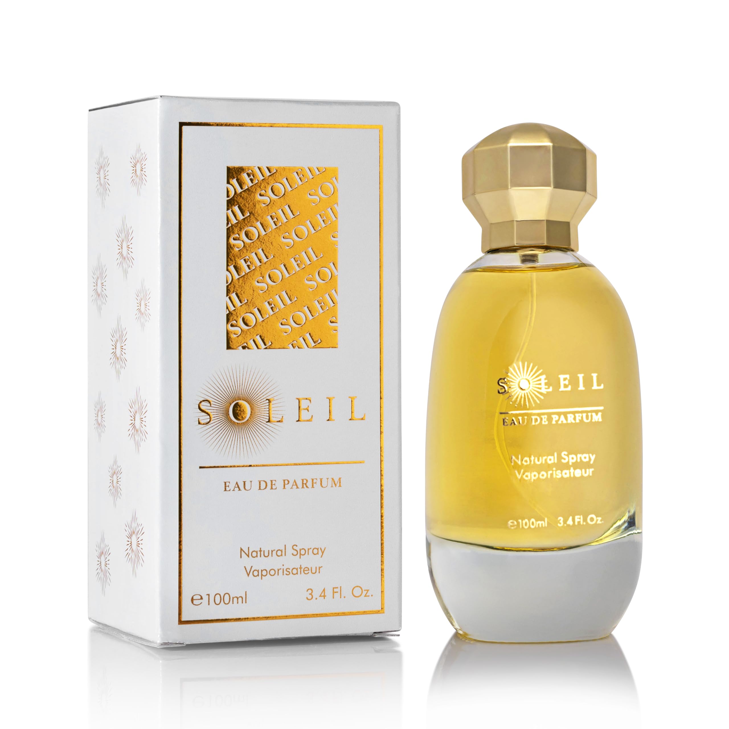 URBAN COLLECTION Soleil for Women Eau De Parfum – Warm Gourmand Notes with Soft Florals and Sandalwood, Paraben-Free 100ml