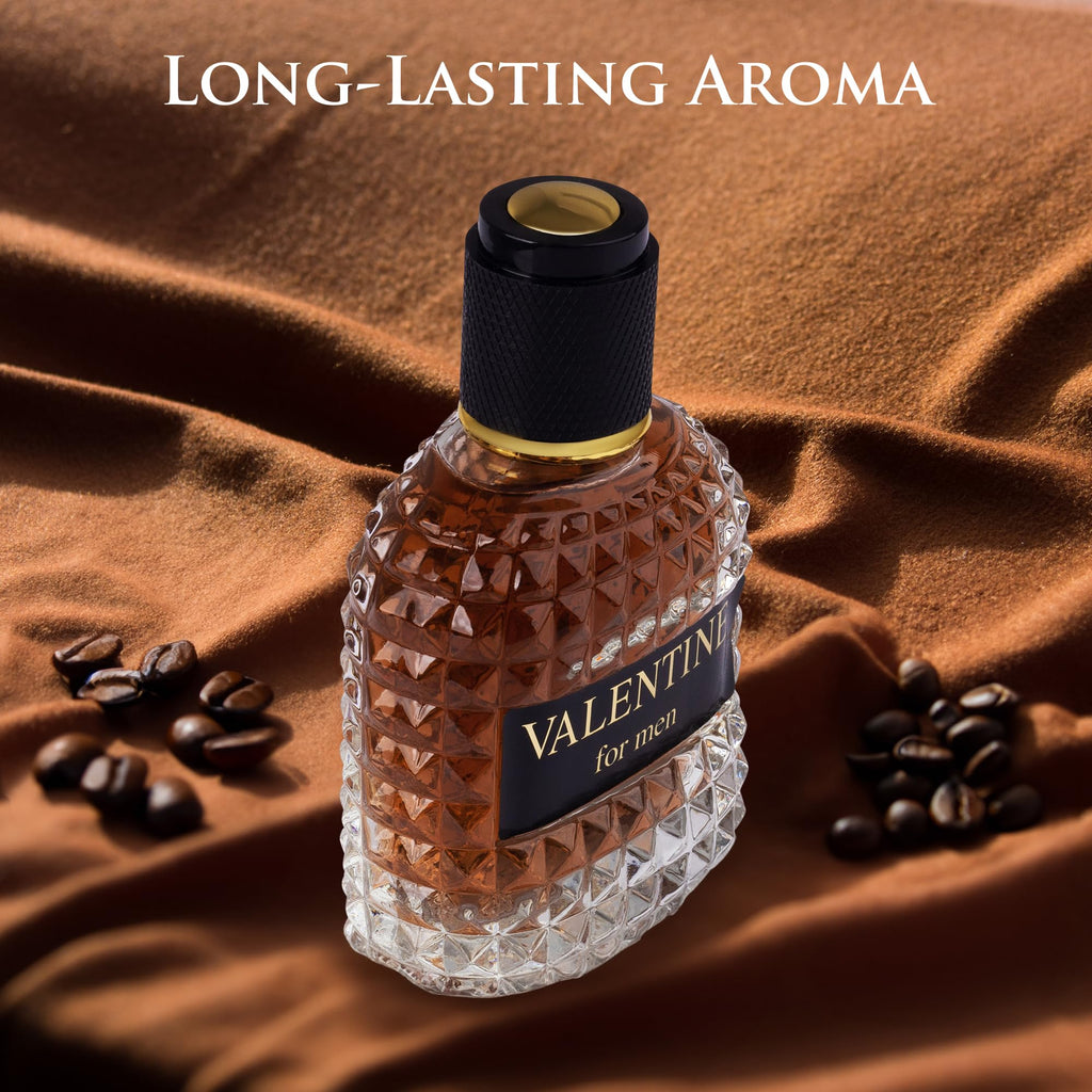 URBAN COLLECTION Valentine for Men Eau De Parfum – Woody Top Notes, Coffee & Hazelnut