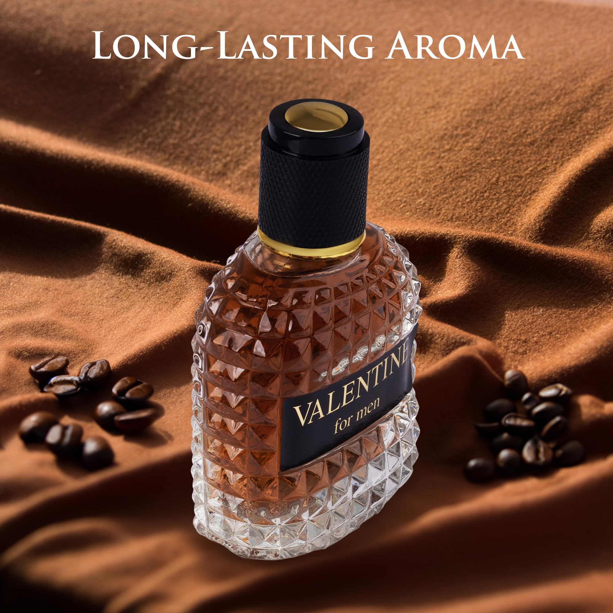 URBAN COLLECTION Valentine for Men Eau De Parfum – Woody Top Notes, Coffee & Hazelnut