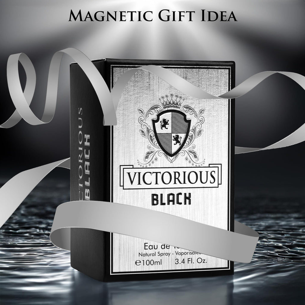 Urban Collection Victorious Black for Men Eau de Toilette – 3.4 fl oz (100 ml) with Citrus, Sea Notes & Woody Base
