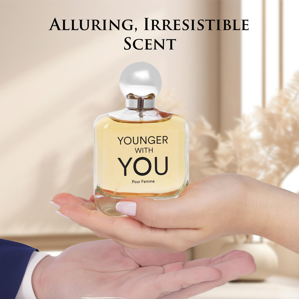 Urban Collection Younger With You for Women – Floral Fruity EDP, Rose & Vanilla Base, Raspberry & Neroli Top, 100ml | Vegan & Cruelty-Free