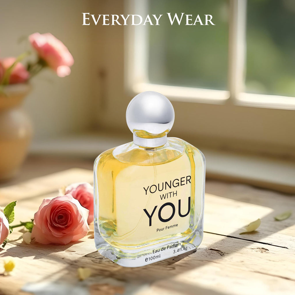 Urban Collection Younger With You for Women – Floral Fruity EDP, Rose & Vanilla Base, Raspberry & Neroli Top, 100ml | Vegan & Cruelty-Free