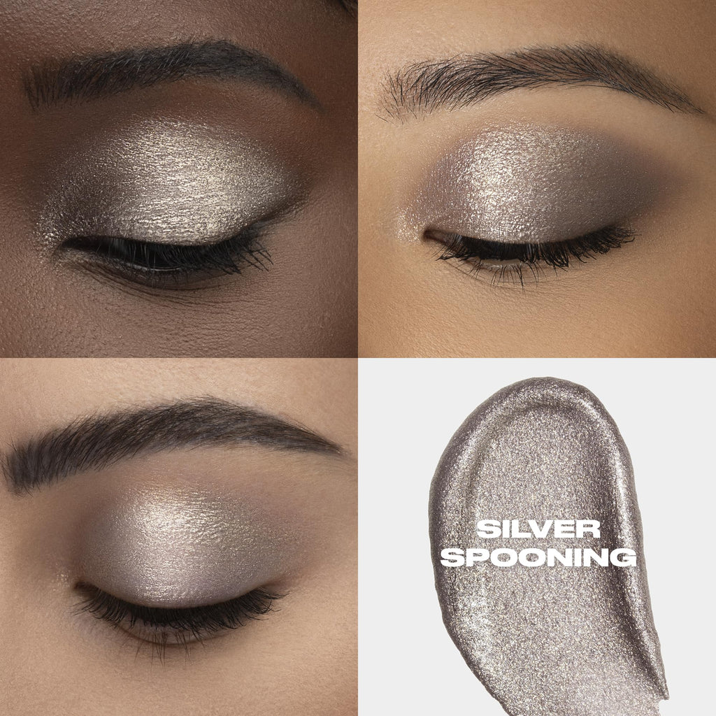 URBAN DECAY 24/7 Glaze-On Liquid Eyeshadow – Silver Spooning, Built-in Brush