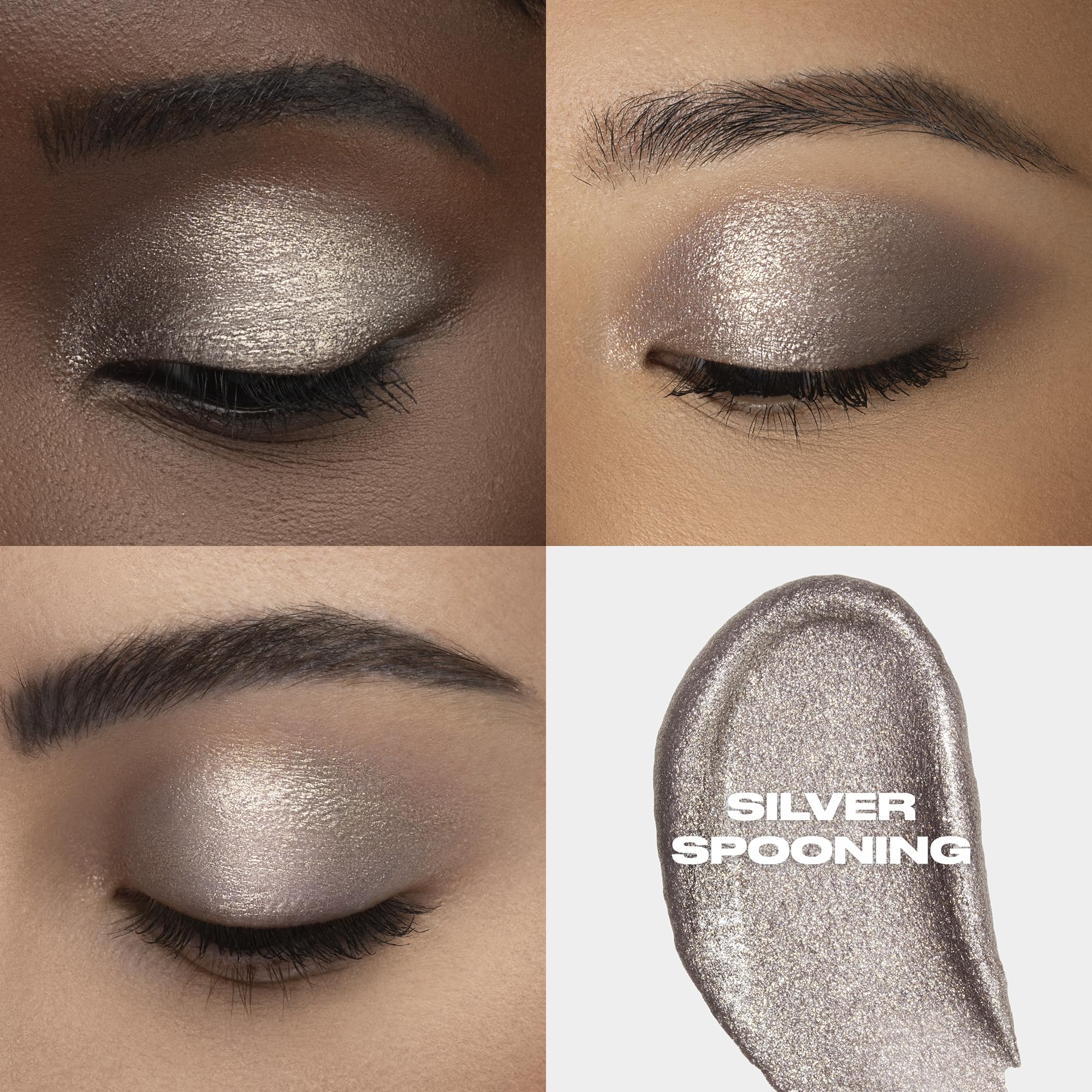 URBAN DECAY 24/7 Glaze-On Liquid Eyeshadow – Silver Spooning, Built-in Brush